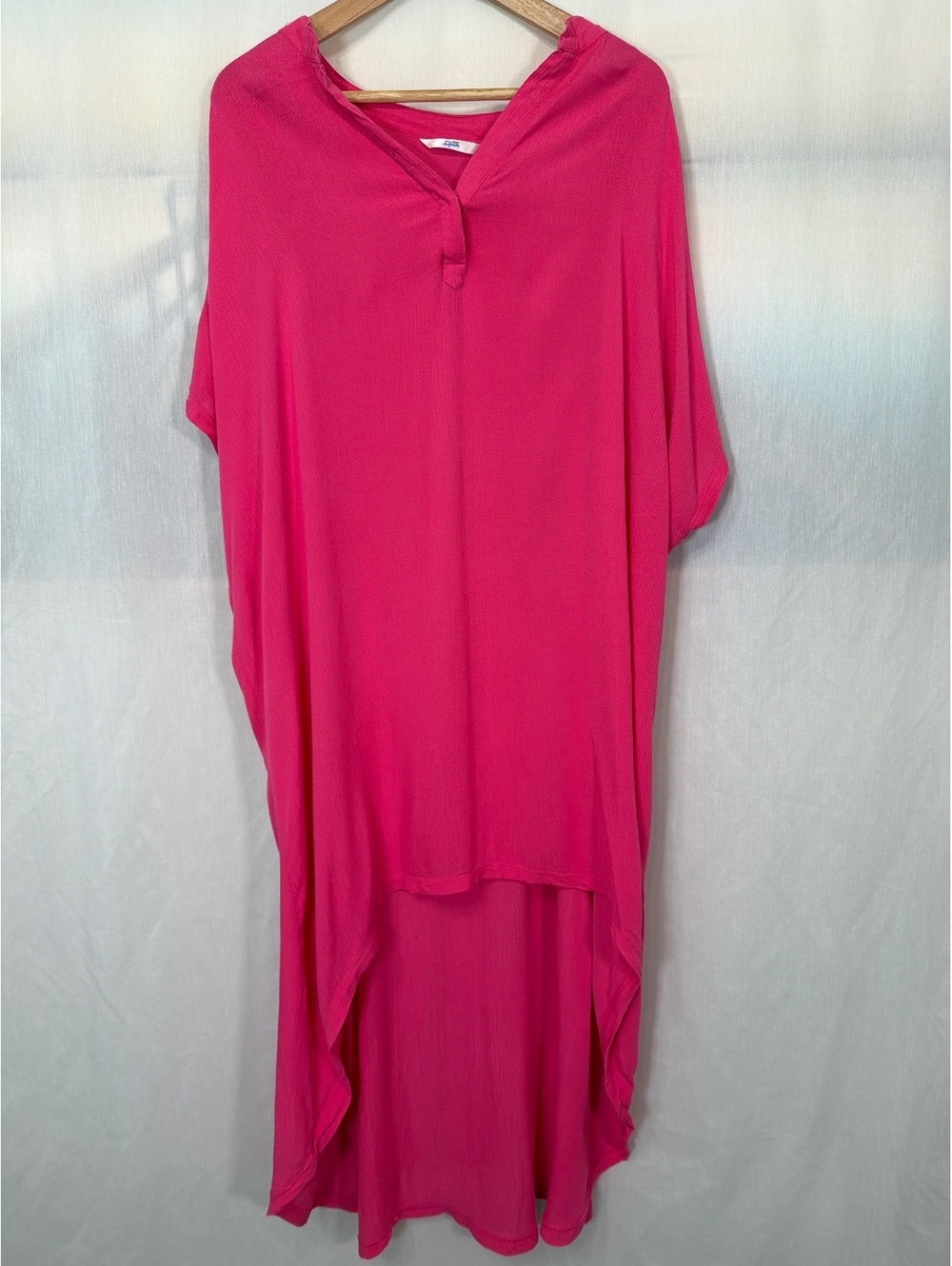 La Vie en Rose Aqua High Low Beach Cover Up Women's XL